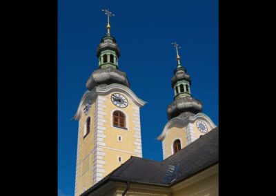 Kärnten - Maria Rain - Kirchtürme der Pfarr- und Wallfahrtskirche