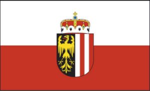 Oberösterreich Fahne mit Wappen
