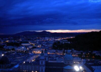 Sbg - Salzburg - Nachtansicht der Stadt