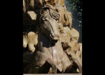 Sbg - Salzburg - eines der Pferde des Residenzbrunnens 2