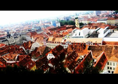Stmk - Graz - Blick vom Uhrturm auf die Stadt