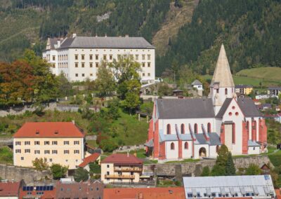Stmk - Murau - Schloss und Stadtpfarrkirche