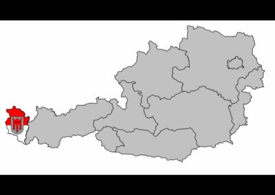 Bild zeigt: Vorarlberg auf der Österreichkarte