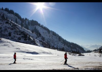 Bild zeigt: Skifahren in den Lechtaler Alpen