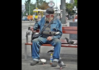 Bild zeigt: Wien - Obdachloser am Schwedenplatz